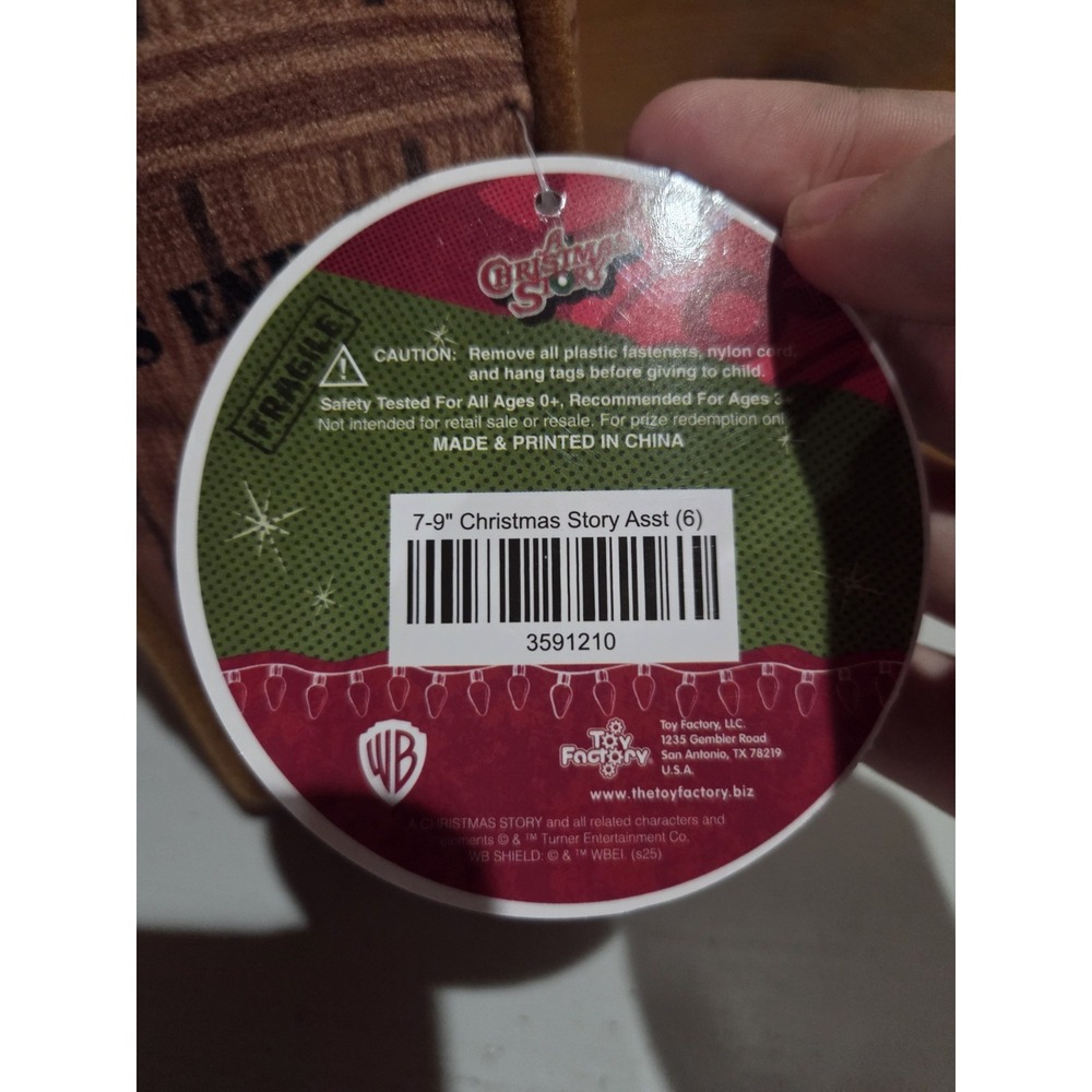 A Christmas Story Movie Shipping Crate For Leg Lamp 7" Plush Toy Factory New D41 - Picture 6 of 6